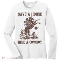 Retro Save A Horse Ride A Cowboy Country Music Women's Long Sleeve Shirt thumb 0
