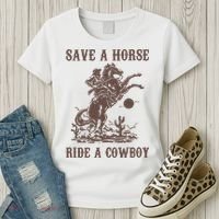 Retro Save A Horse Ride A Cowboy Country Music Women's T-Shirt thumb 3