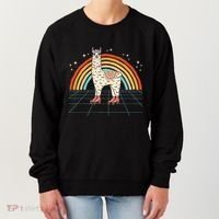 Roller Skating Alpaca Skater Skate 70s 80s Women's Sweatshirt thumb 0