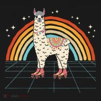 Roller Skating Alpaca Skater Skate 70s 80s Women's Hoodie thumb 2