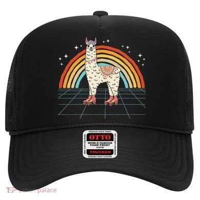 Roller Skating Alpaca Skater Skate 70s 80s Hat