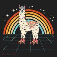 Roller Skating Alpaca Skater Skate 70s 80s Hat thumb 2