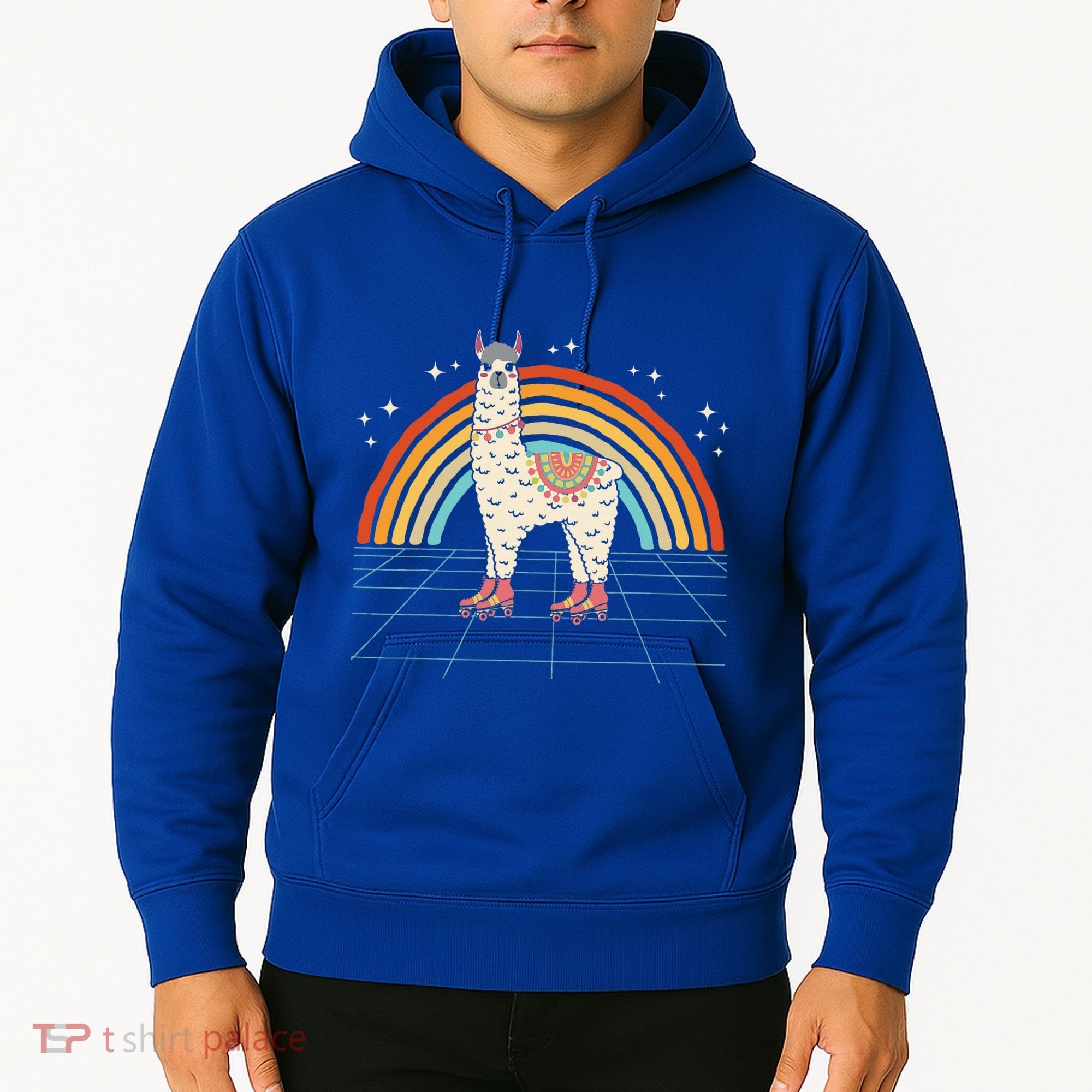 Roller Skating Alpaca Skater Skate 70s 80s Hoodie