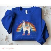 Roller Skating Alpaca Skater Skate 70s 80s Sweatshirt thumb 2