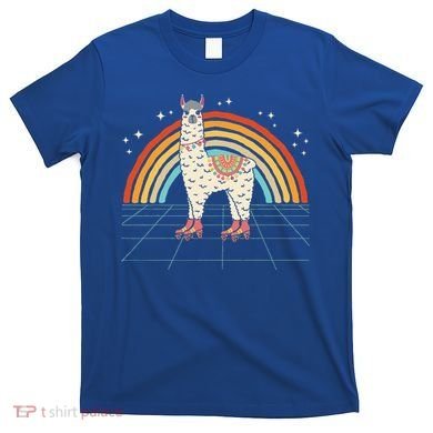 Roller Skating Alpaca Skater Skate 70s 80s T-Shirt