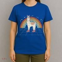 Roller Skating Alpaca Skater Skate 70s 80s T-Shirt thumb 4