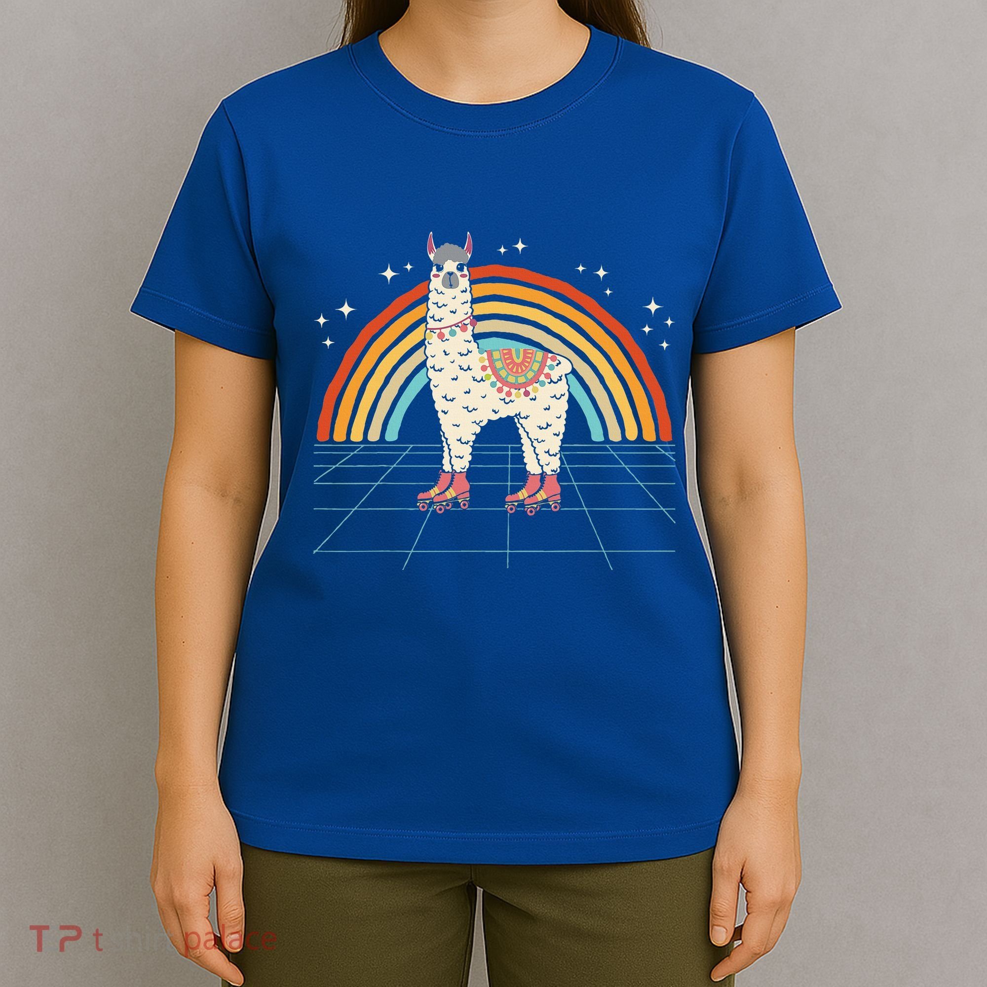 Roller Skating Alpaca Skater Skate 70s 80s T-Shirt