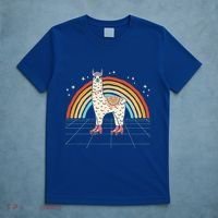 Roller Skating Alpaca Skater Skate 70s 80s T-Shirt thumb 5