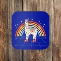 Roller Skating Alpaca Skater Skate 70s 80s Coaster thumb 0