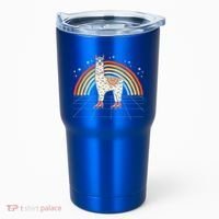 Roller Skating Alpaca Skater Skate 70s 80s Tumbler thumb 0