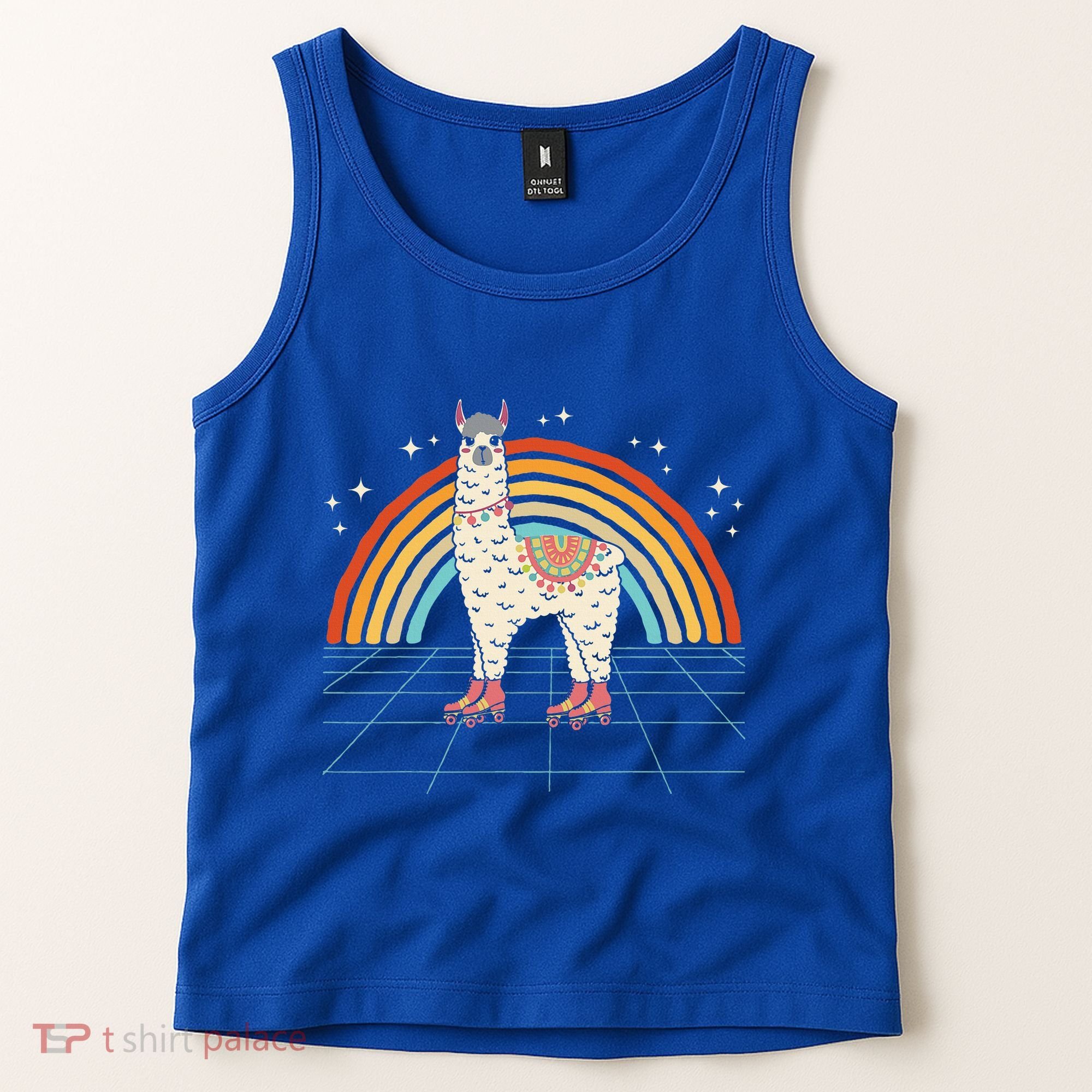 Roller Skating Alpaca Skater Skate 70s 80s Tank Top