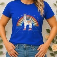 Roller Skating Alpaca Skater Skate 70s 80s Women's T-Shirt thumb 2