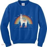 Roller Skating Alpaca Skater Skate 70s 80s Kids Sweatshirt thumb 0
