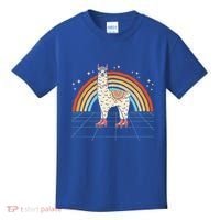 Roller Skating Alpaca Skater Skate 70s 80s Kids T-Shirt thumb 0