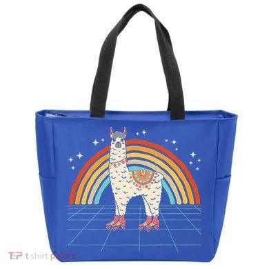Roller Skating Alpaca Skater Skate 70s 80s Tote Bag