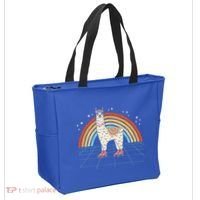 Roller Skating Alpaca Skater Skate 70s 80s Tote Bag thumb 2