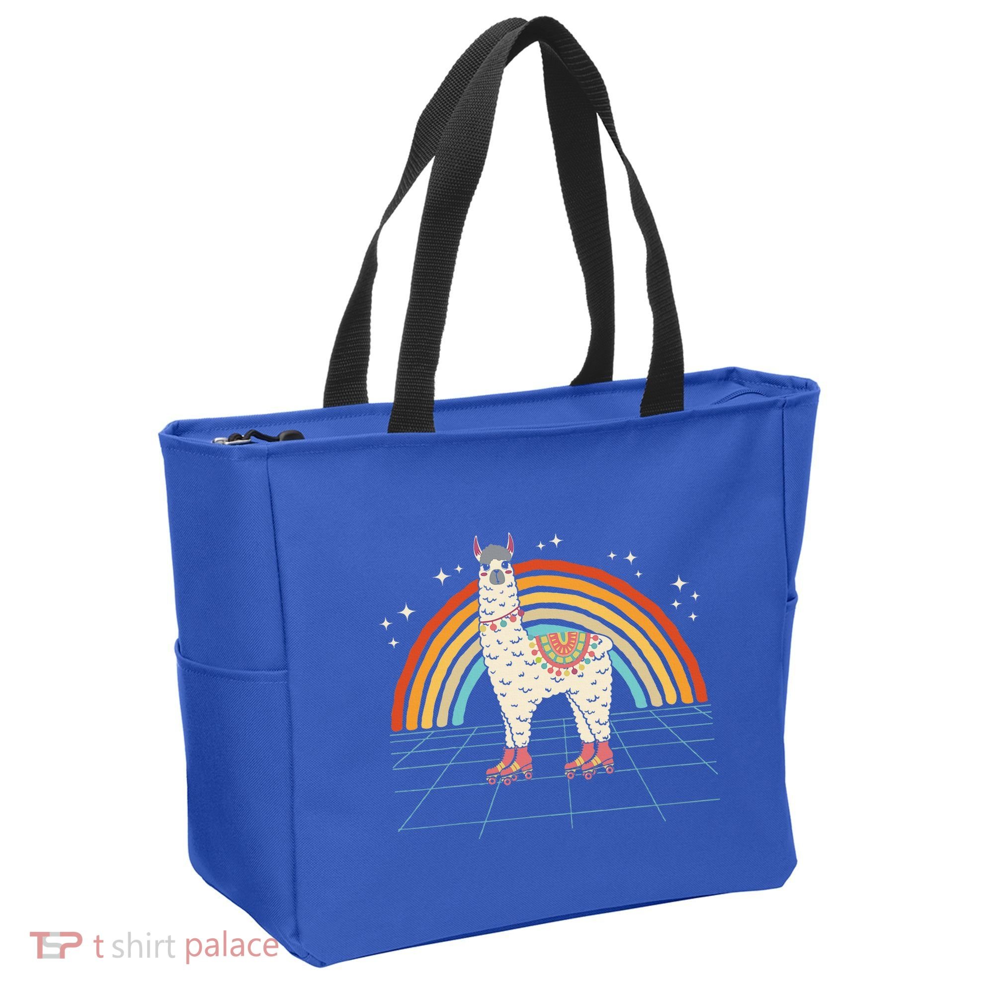 Roller Skating Alpaca Skater Skate 70s 80s Tote Bag