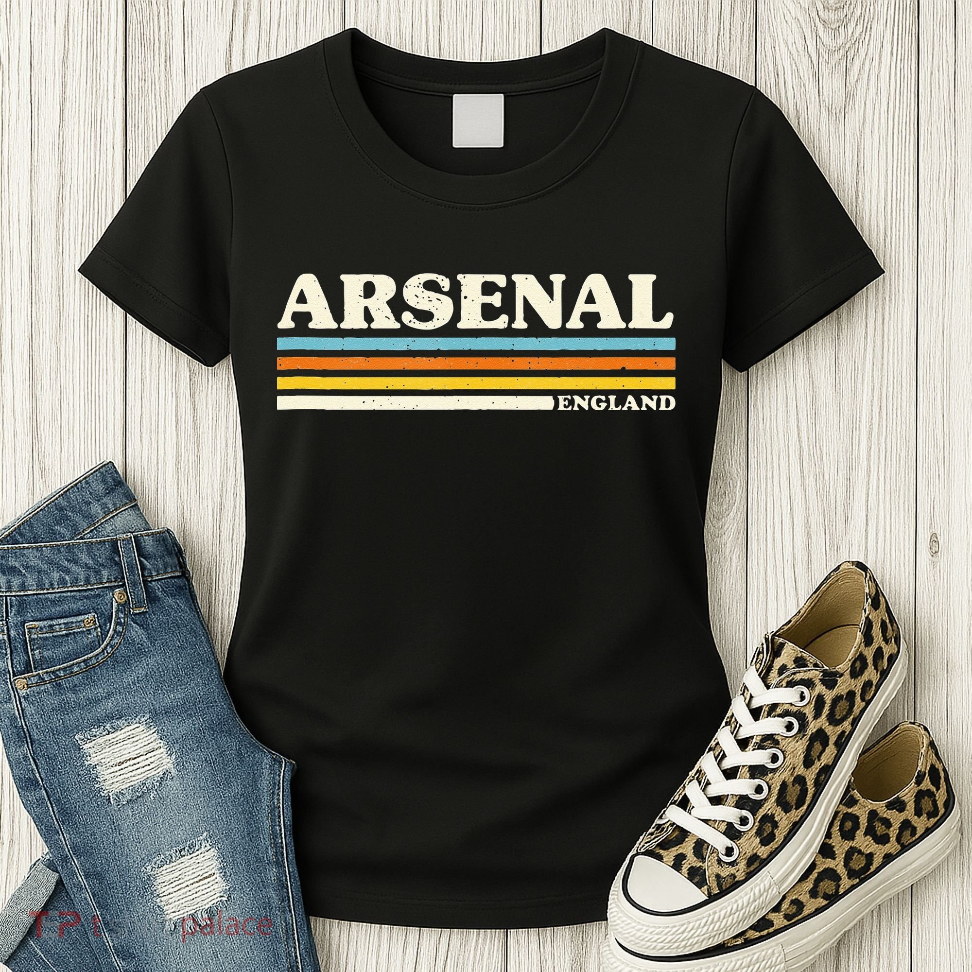 Retro Stripe Arsenal Women's T-Shirt