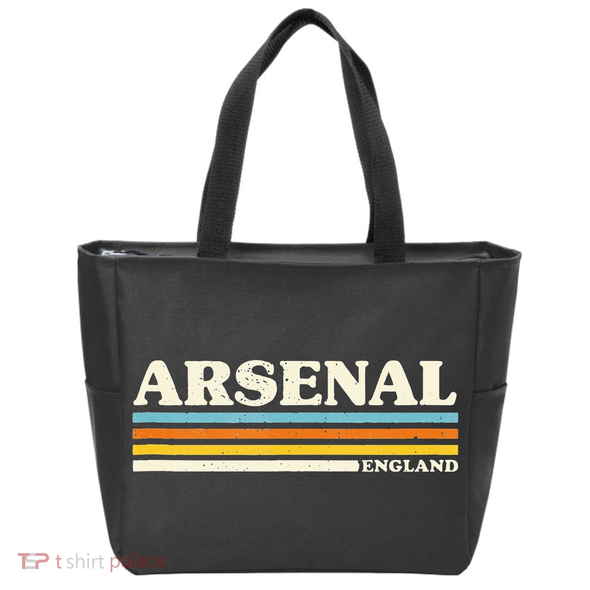 Retro Stripe Arsenal Tote Bag