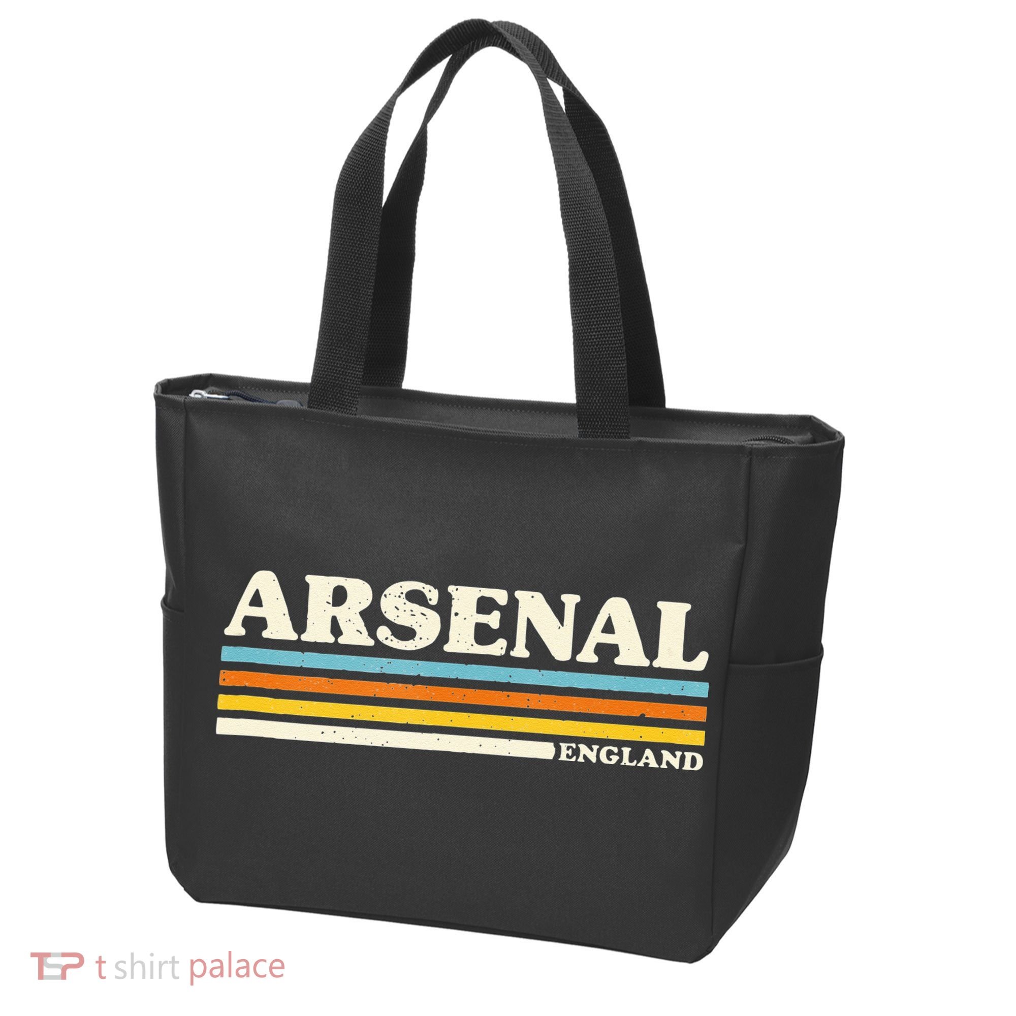 Retro Stripe Arsenal Tote Bag