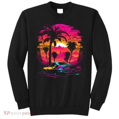 Retrowave Synthwave Aesthetic Sports Car 80s 90s Sweatshirt
