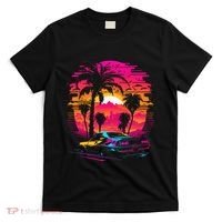 Retrowave Synthwave Aesthetic Sports Car 80s 90s T-Shirt thumb 0