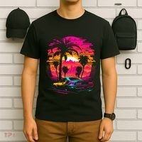 Retrowave Synthwave Aesthetic Sports Car 80s 90s T-Shirt thumb 6
