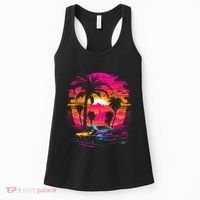 Retrowave Synthwave Aesthetic Sports Car 80s 90s Women's Tank Top thumb 0