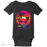 Retrowave Synthwave Aesthetic Sports Car 80s 90s Baby Bodysuit thumb 0