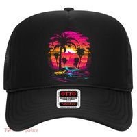 Retrowave Synthwave Aesthetic Sports Car 80s 90s Hat thumb 0
