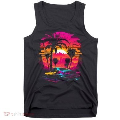 Retrowave Synthwave Aesthetic Sports Car 80s 90s Tank Top