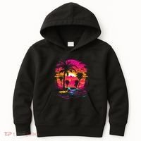 Retrowave Synthwave Aesthetic Sports Car 80s 90s Kids Hoodie thumb 0