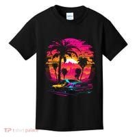 Retrowave Synthwave Aesthetic Sports Car 80s 90s Kids T-Shirt thumb 0