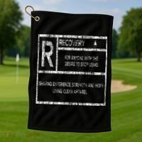 Recovery Sobriety Anniversary Sober Aa Na Golf Towel thumb 1