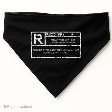 Recovery Sobriety Anniversary Sober AA NA USA-Made Doggie Bandana