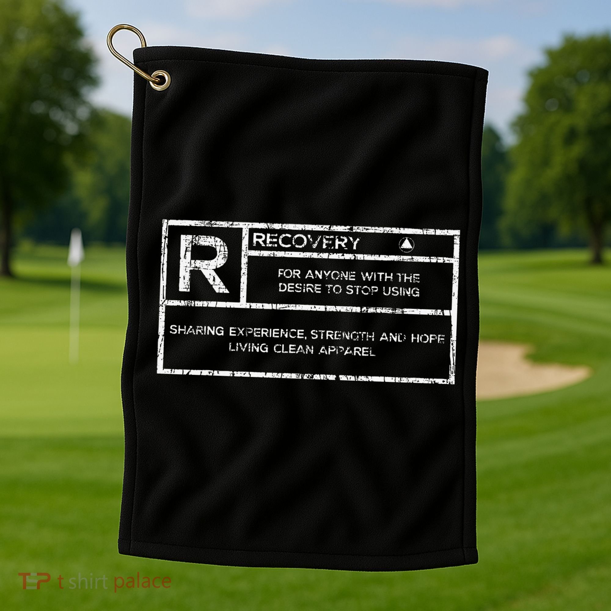 Recovery Sobriety Anniversary Sober AA NA Golf Towel