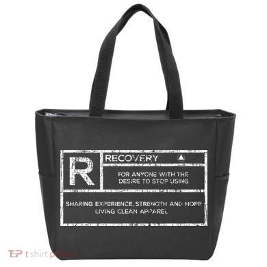 Recovery Sobriety Anniversary Sober AA NA Tote Bag