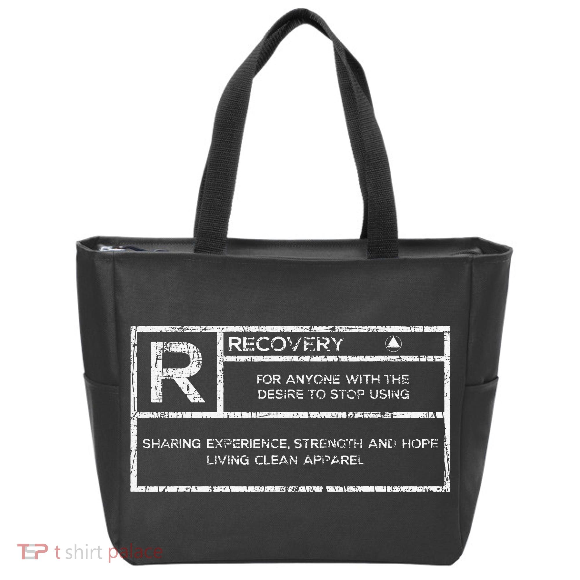 Recovery Sobriety Anniversary Sober AA NA Tote Bag