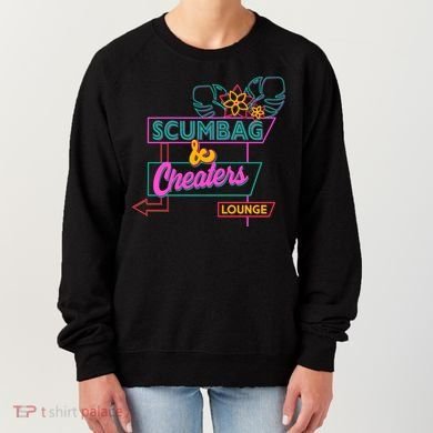 Retro Scumbag And Cheater Lounge Neon Sign Women's Sweatshirt