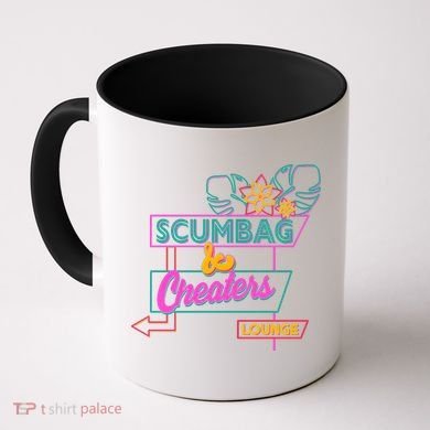 Retro Scumbag And Cheater Lounge Neon Sign Coffee Mug