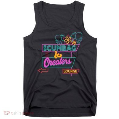 Retro Scumbag And Cheater Lounge Neon Sign Tank Top