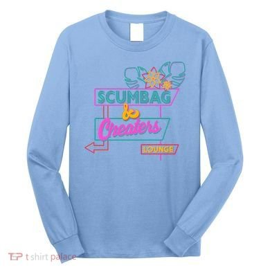 Retro Scumbag And Cheater Lounge Neon Sign Long Sleeve Shirt