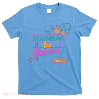 Retro Scumbag And Cheater Lounge Neon Sign T-Shirt