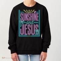 Retro Sunshine And Jesus Faith Striped Summer Women's Sweatshirt thumb 0