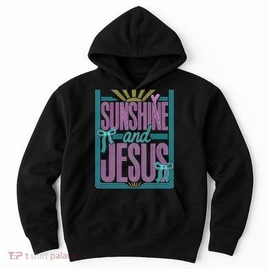 Retro Sunshine And Jesus Faith Striped Summer Hoodie