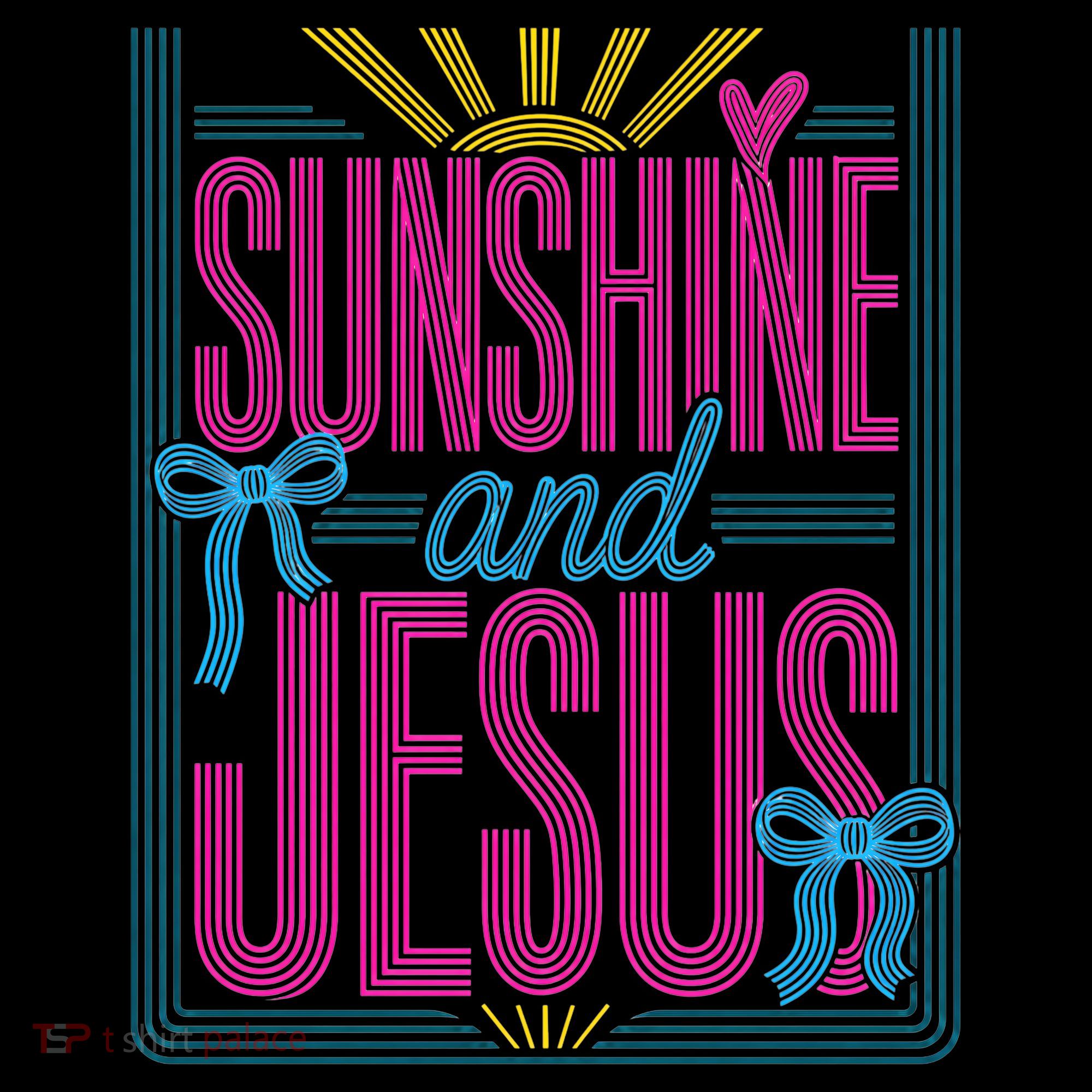 Retro Sunshine And Jesus Faith Striped Summer Coffee Mug