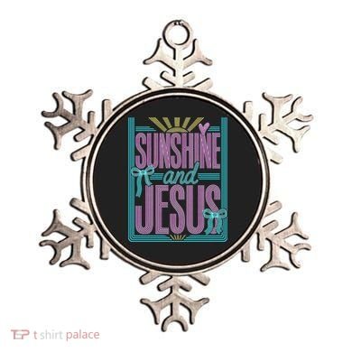 Retro Sunshine And Jesus Faith Striped Summer Ornament