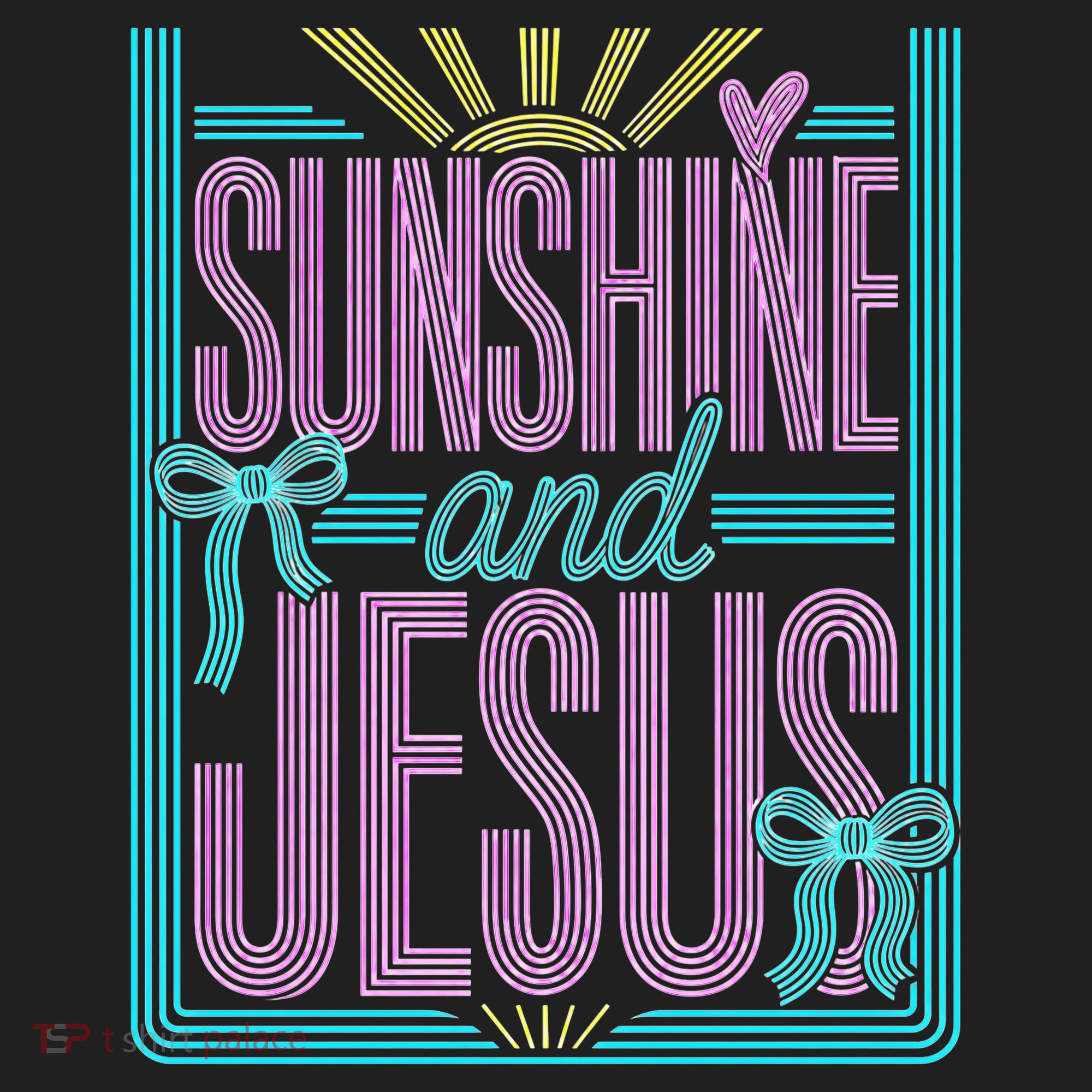 Retro Sunshine And Jesus Faith Striped Summer Hat