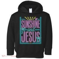 Retro Sunshine And Jesus Faith Striped Summer Toddler Hoodie thumb 0