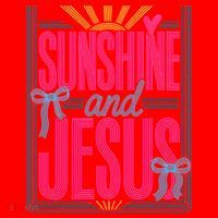 Retro Sunshine And Jesus Faith Striped Summer Santa Hat thumb 1